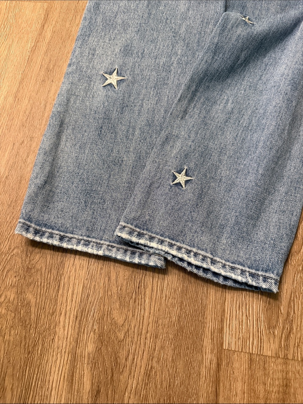 Pistola Star Embroidered Straight Leg Jeans 27 Blue Denim High Rise Grover - Picture 6 of 6